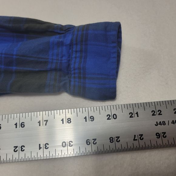 Brooks Brothers Red Fleece Men's LS Button Down Plaid Shirt Blue L - Picture 9 of 12